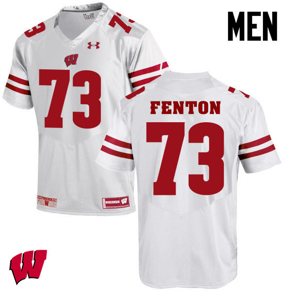 Wisconsin Badgers Men's #73 Alex Fenton NCAA Under Armour Authentic White College Stitched Football Jersey BG40D71AX